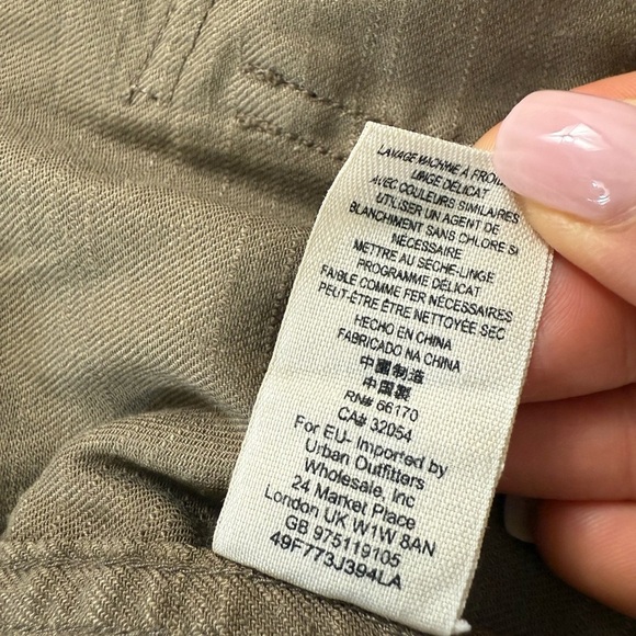 Free People Tan Waterfall Open Front Linen Buckle Raw Femme Jacket - Picture 7 of 11